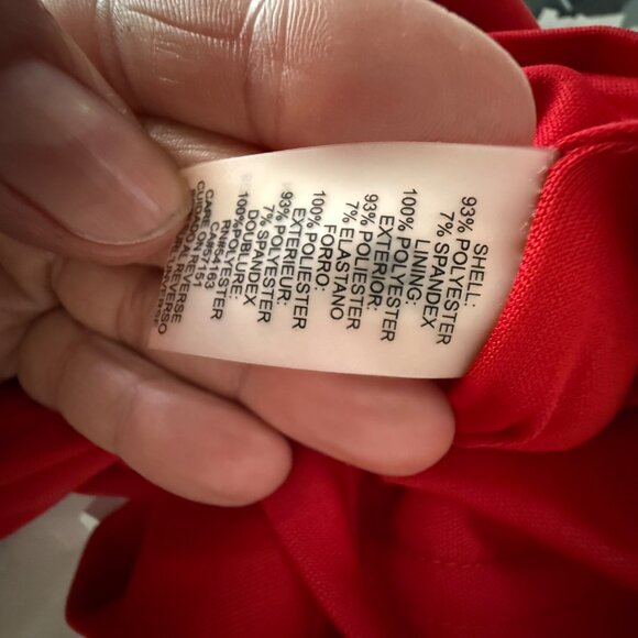 Karl Lagerfeld Paris Red Sleeveless Sheath Dress With Gold Grommet Details Size - Picture 5 of 6